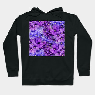 Violets in my garden, digital flower design Hoodie